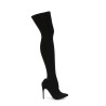 Pleaser COURTLY-3005 Stretch Pull-On Thigh High Boot