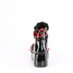 Demonia CUBBY-57 Black Red Women Platform Boots