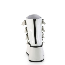 Demonia DAMNED-105 White Hologram Platform Boots