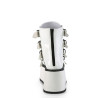 Demonia DAMNED-105 White Hologram Platform Boots
