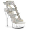 Pleaser DELIGHT-656RS T-Strap Buckle Heeled Sandals