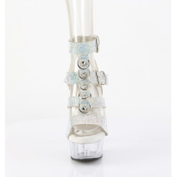 Pleaser DELIGHT-656RS T-Strap Buckle Heeled Sandals