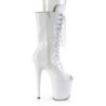 Pleaser FLAMINGO-1051 White Patent Women Ankle Boots