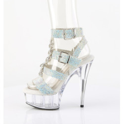 Pleaser DELIGHT-656RS T-Strap Buckle Heeled Sandals