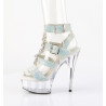 Pleaser DELIGHT-656RS T-Strap Buckle Heeled Sandals