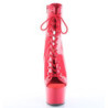Pleaser ADORE-1016 Red Patent High Heeled Ankle Boots
