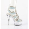 Pleaser DELIGHT-656RS T-Strap Buckle Heeled Sandals