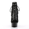 Pleaser DELIGHT-696LC Black Mesh Lace Ankle Boots