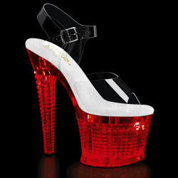 Pleaser FLASHDANCE-708SPEC Clear Light Up High Heels