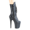 Pleaser FLAMINGO-1053 Black Vegan Leather Ankle Boots