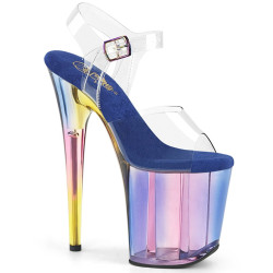 Pleaser FLAMINGO-808HT Blue Exotic High Heels Pole Shoes