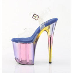 Pleaser FLAMINGO-808HT Blue Exotic High Heels Pole Shoes