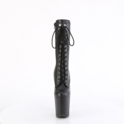 Pleaser FLAMINGO-1054 Black Vegan Leather Ankle Boots