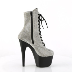Pleaser ADORE-1020RS Silver Strass Black Sale Women