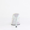 Fabulicious GALA-01DML Transparent Silver Strass Mules
