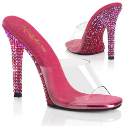 Fabulicious GALA-01DMM Transparent Purple Strass Mules