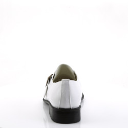 Funtasma LOAFER-12 White Vegan 70s Disco Shoes Men
