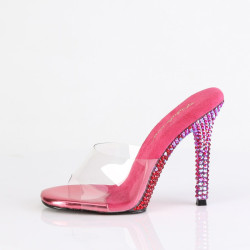 Fabulicious GALA-01DMM Transparent Purple Strass Mules