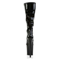 Pleaser FLAMINGO-2023 Patent Platform Heeled Boots