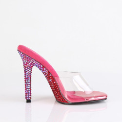 Fabulicious GALA-01DMM Transparent Purple Strass Mules