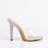 Fabulicious GALA-01DMM Transparent Gold Strass Mules