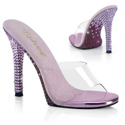 Fabulicious GALA-01DMM Transparent Lavender High Mules