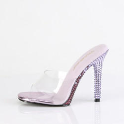 Fabulicious GALA-01DMM Transparent Lavender High Mules