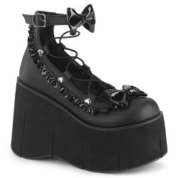 Demonia KERA-18 Black Vegan Leather Women Heels