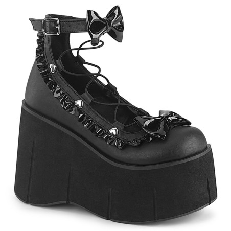 Demonia KERA-18 Black Vegan Leather Women Heels