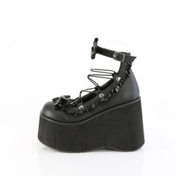 Demonia KERA-18 Black Vegan Leather Women Heels