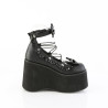 Demonia KERA-18 Black Vegan Leather Women Heels