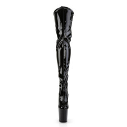 Pleaser FLAMINGO-3000 Patent Extreme Heeled Thigh Boots