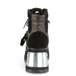 Demonia SCENE-53 Black Vegan Ankle High Platform Boots