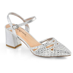 Fabulicious FAYE-06 Silver Shimmering Fabric Sale Women
