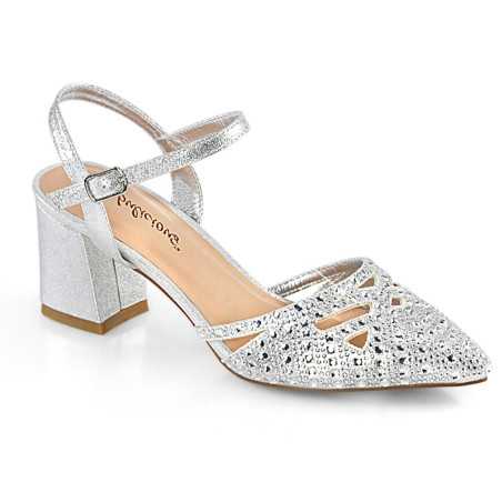 Fabulicious FAYE-06 Silver Shimmering Fabric Sale Women