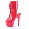 Pleaser ADORE-1016 Red Patent High Heeled Ankle Boots