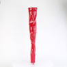 Pleaser FLAMINGO-3000 Red Extreme Heeled Thigh Boots