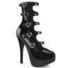 Bordello TEEZE-23 Black Glitter Patent Ankle Boots