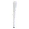 Pleaser FLAMINGO-3000 White Extreme Heeled Thigh Boots