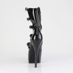 Bordello TEEZE-23 Black Glitter Patent Ankle Boots