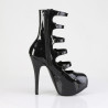 Bordello TEEZE-23 Black Glitter Patent Ankle Boots