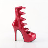 Bordello TEEZE-23 Purple Glitter Patent Ankle Boots