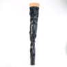 Pleaser FLAMINGO-3000HWR Black Extreme Thigh Boots