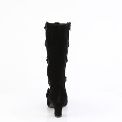 Demonia WHIMSY-118 Black Suede Goth Women Boots