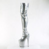 Pleaser FLAMINGO-3000HWR Silver Extreme Thigh Boots