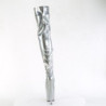 Pleaser FLAMINGO-3000HWR Silver Extreme Thigh Boots