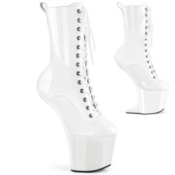 Pleaser CRAZE-1040 White Patent Sale Women
