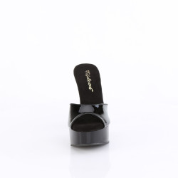 Fabulicious MARTINI-501 Black Patent High Heeled Mules