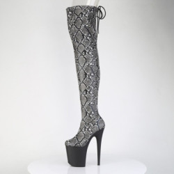Pleaser FLAMINGO-3008SP-BT Grey Black Snake Print Sale