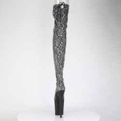 Pleaser FLAMINGO-3008SP-BT Grey Black Snake Print Sale